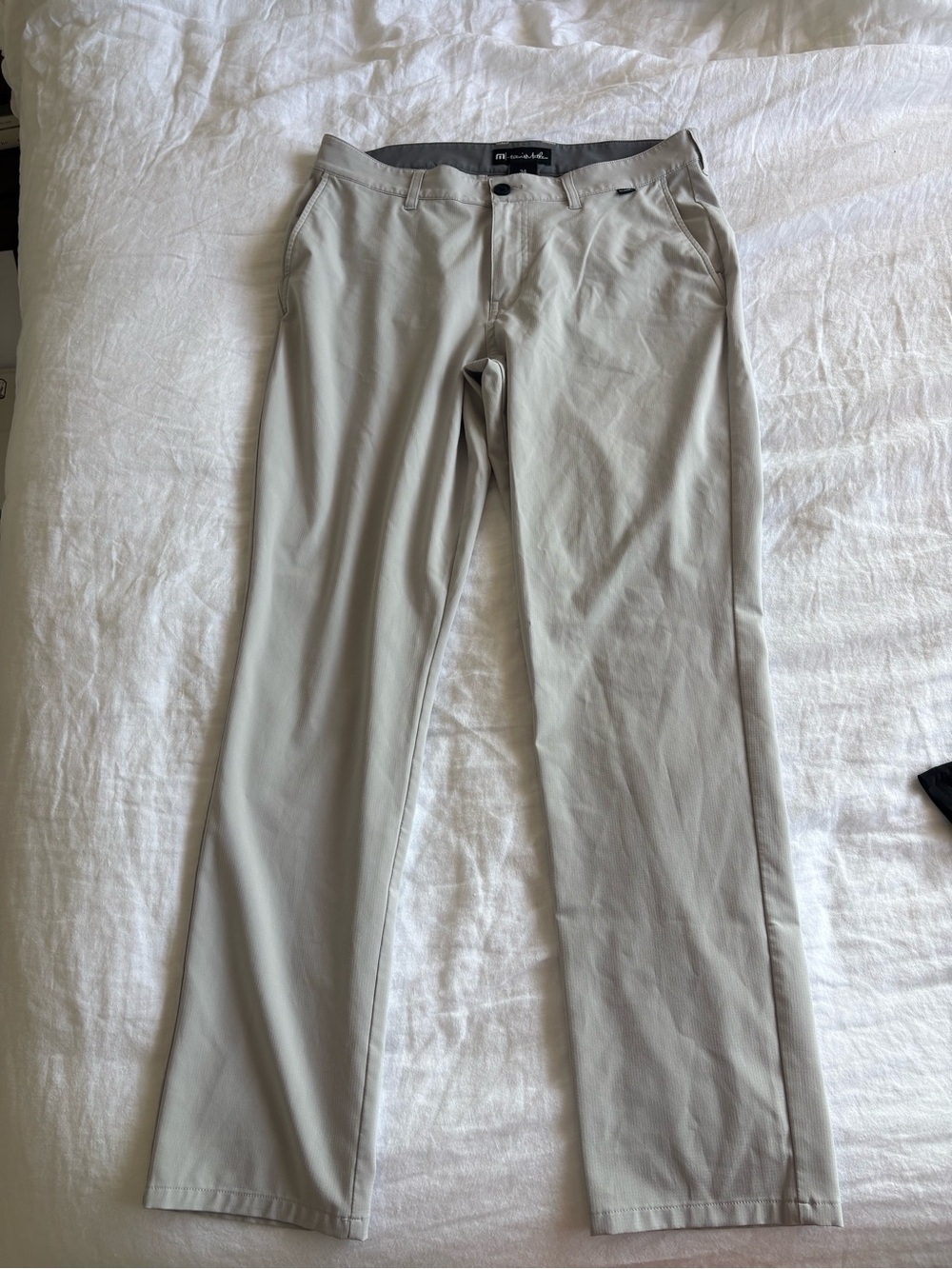 Travis Mathew Men's Light Gray Chinos